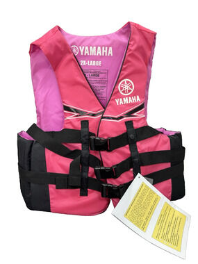 Yamaha Women's Pink Nylon USCG Life Jacket PFD Vest 2XL MAW-21V3B-PK-2X New